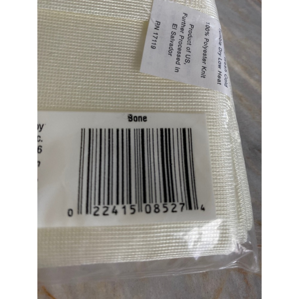 Jubilee Satin Pillow Protector Standard 20x26 Bone Off-White Hidden Zipper NEW - Picture 6 of 6